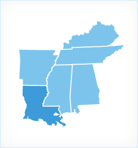 Louisiana Region Map