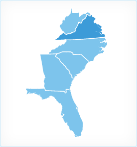 Virginia Region Map