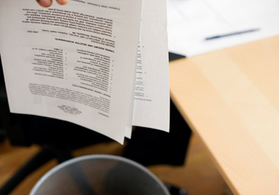 Resume in the Trash Resume in the Trash