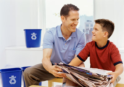 Father and Son Recycling
