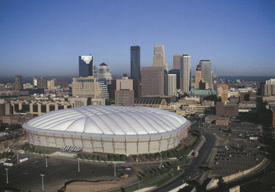 Minneapolis Skyline With Metrodome Minneapolis Skyline With Metrodome