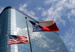 Texas and US Flag