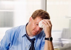 Sweaty Businessman