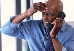 Upset Man on Phone Upset Man on Phone
