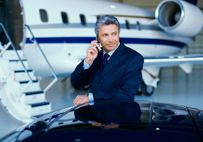 Businessman on Telephone Businessman on Telephone