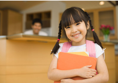 Little Girl at School