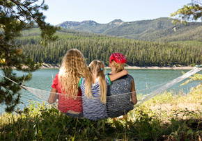 Children Looking at a Lake Children Looking at a Lake