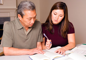 Couple Going Over Finances Couple Going Over Finances