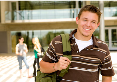 Smiling College Student