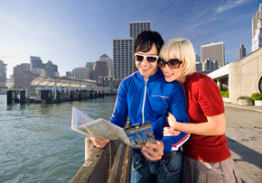 Couple Sightseeing on Pier