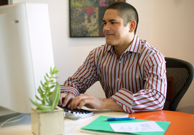 Man on Computer