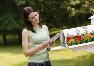 Woman Checking Mail Woman Checking Mail