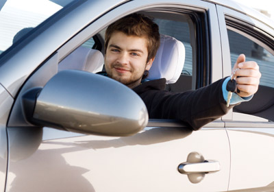 Smiling Man in Car Smiling Man in Car
