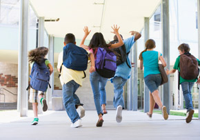 Happy Children Going to School Happy Children Going to School