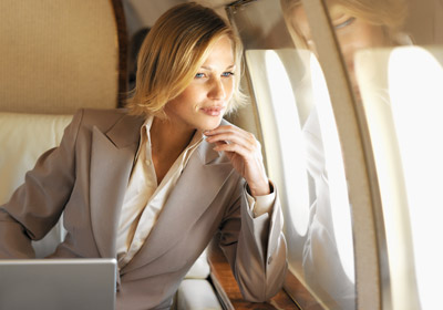 Woman on Plane Woman on Plane