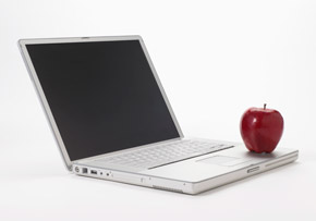 Apple on Laptop Apple on Laptop