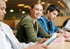 College Students Studying