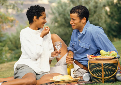 Couple Having a Picnic Couple Having a Picnic