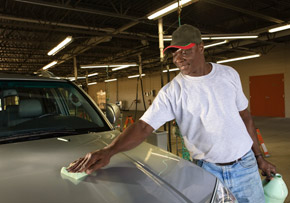 Man Washing Car
