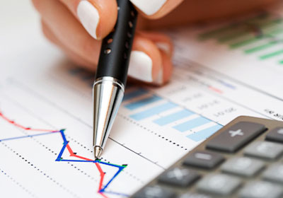 Pen on Financial Chart Pen on Financial Chart