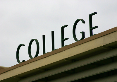 college sign